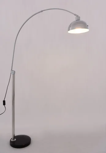Торшер Masito LDF 5107 Lumina Deco изогнутый серебряный на 1 лампу, основание серебряное в стиле современный фото 3