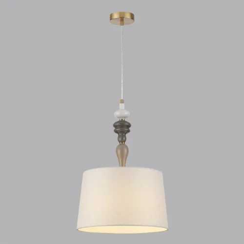 Светильник подвесной Homi 5040/1 Odeon Light бежевый 1 лампа, основание античное бронза в стиле современный  фото 4
