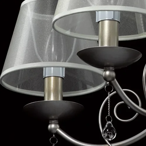 Люстра подвесная Глория 328010705 MW-Light бежевая на 5 ламп, основание серебряное в стиле классика  фото 5