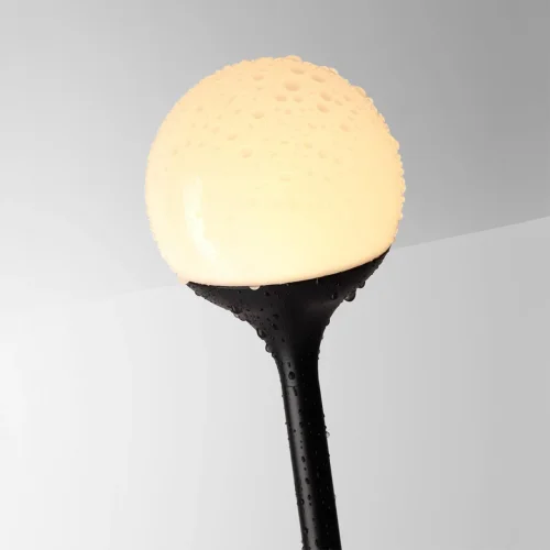 Парковый светильник LED Dew 7120/3GLB Odeon Light уличный IP65 чёрный на 1 лампу, плафон белый в стиле хай-тек современный LED фото 3