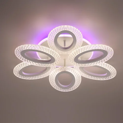 Светильник потолочный LED Clare 8018/60CL Lumion белый на 1 лампу, основание белое в стиле минимализм фото 4