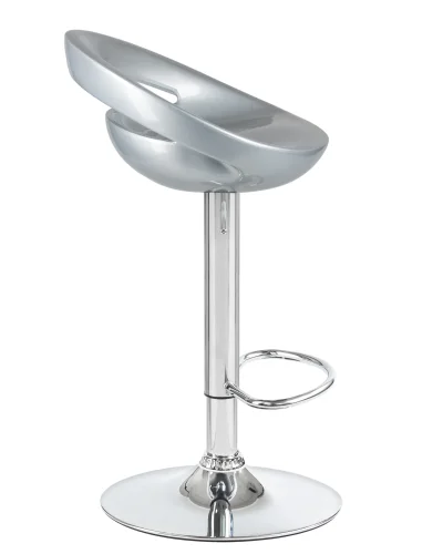 Стул барный набор 2 шт. SET-2 1010-LM DISCO, цвет сиденья серебрянный металлик, цвет основания хром Dobrin, /полимер, ножки/металл/хром, размеры - 790*1000***470*440 фото 4