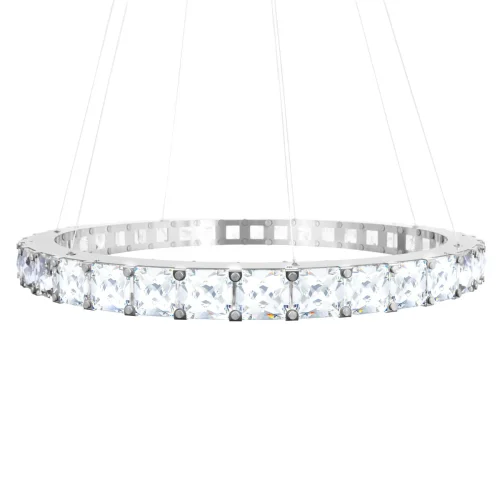 Светильник подвесной LED Tiffany 10204/800 Chrome LOFT IT прозрачный 1 лампа, основание хром в стиле современный кольца фото 3