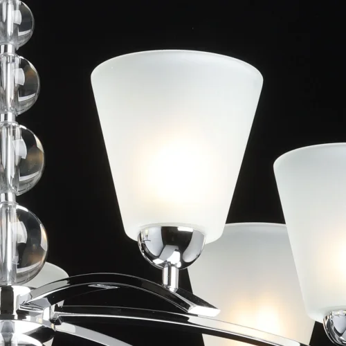 Люстра подвесная София 355014907 MW-Light белая на 7 ламп, основание хром в стиле современный  фото 4