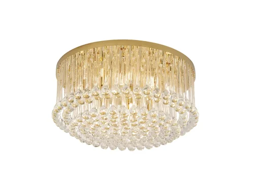 Люстра потолочная 8499+6/PL gold Newport прозрачная на 15 ламп, основание золотое в стиле американский современный классический 