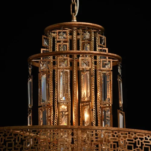 Люстра подвесная Марокко 185010410 MW-Light коричневая на 10 ламп, основание коричневое в стиле восточный  фото 6