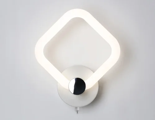 Бра LED FA3871 Ambrella light белый на 1 лампа, основание белое в стиле хай-тек современный квадраты фото 6