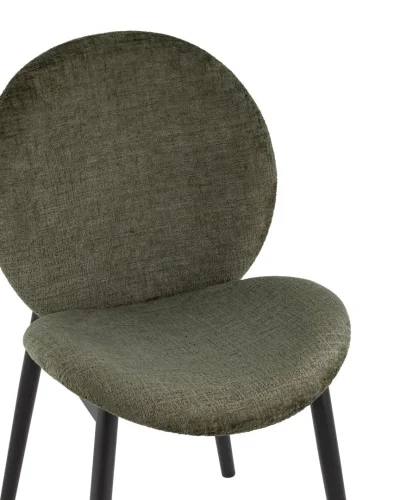 Кресло Эллиот, зеленый (набор 2 шт) УТ000036657 Stool Group, зелёный/ткань, ножки/металл/чёрный, размеры - ****480*610 фото 3