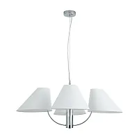 Люстра подвесная Rondo A4086LM-4CC Arte Lamp белая на 4 лампы, основание хром в стиле современный 