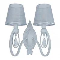Бра AM347203 347203/2W WT+SL Arte Milano белый серебряный на 2 лампы, основание белое серебряное в стиле классический 