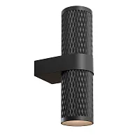 Бра Focus Design C069WL-02B Maytoni чёрный 2 лампы, основание чёрное в стиле современный хай-тек 