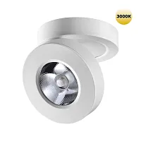 Светильник накладной/встраиваемый LED Groda 359409 Novotech белый 1 лампа, основание белое в стиле хай-тек круглый