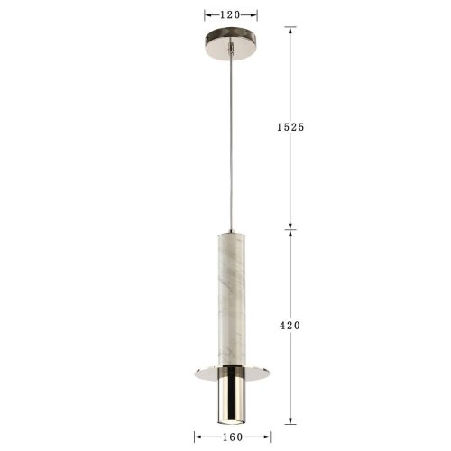 Светильник подвесной Rocky 2748-1P Favourite никель белый 1 лампа, основание никель в стиле современный трубочки фото 2