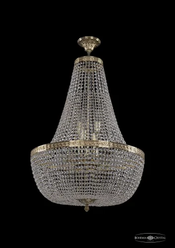 Люстра подвесная 19051/H2/55IV G C1 Bohemia Ivele Crystal прозрачная на 12 ламп, основание золотое в стиле классический sp