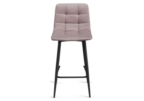 Полубарный стул Чилли К розовый / черный 511411 Woodville, розовый/велюр, ножки/металл/чёрный, размеры - ****430*420 фото 2