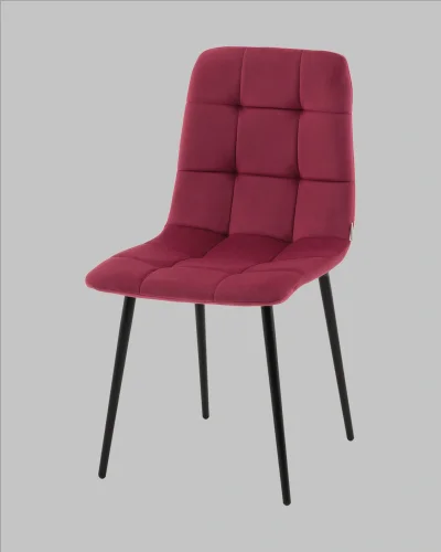 Стул Одди NEW велюр красный УТ000041289 Stool Group, красный/велюр, ножки/металл/чёрный, размеры - ***** фото 3