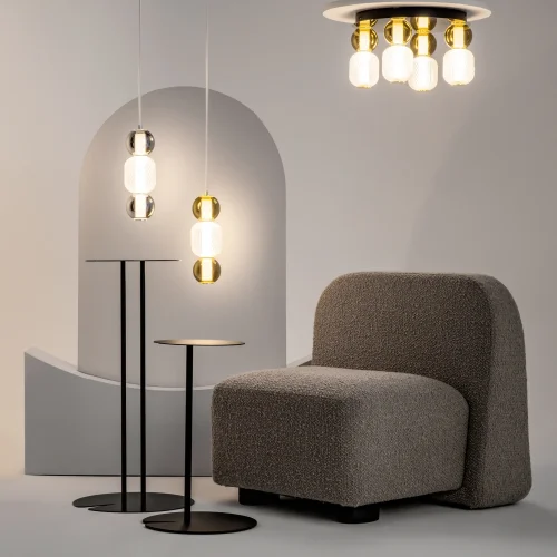 Светильник подвесной LED Drop MOD273PL-L16CH3K Maytoni прозрачный янтарный на 1 лампу, основание хром в стиле арт-деко современный фото 6