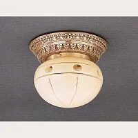 Светильник потолочный PL 7823/1 Reccagni Angelo бежевый 1 лампа, основание золотое в стиле классический 