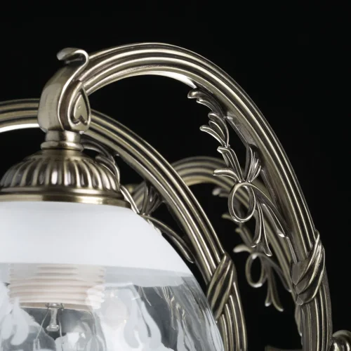 Люстра потолочная Аманда 481015008 MW-Light прозрачная на 8 ламп, основание античное бронза в стиле классический  фото 10