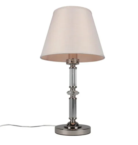 Настольная лампа Mikele APL.761.04.01 Aployt бежевая 1 лампа, основание хром металл в стиле классический 