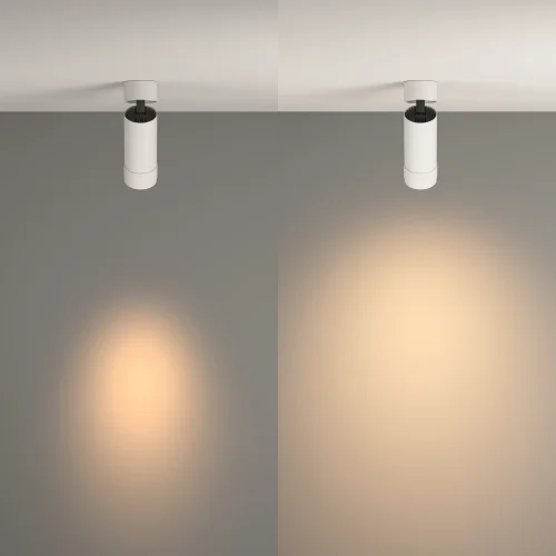 Светильник накладной LED Focus Zoom C055CL-L12W3K-Z-W Maytoni белый на 1 лампу, основание белое в стиле хай-тек современный круглый фото 13