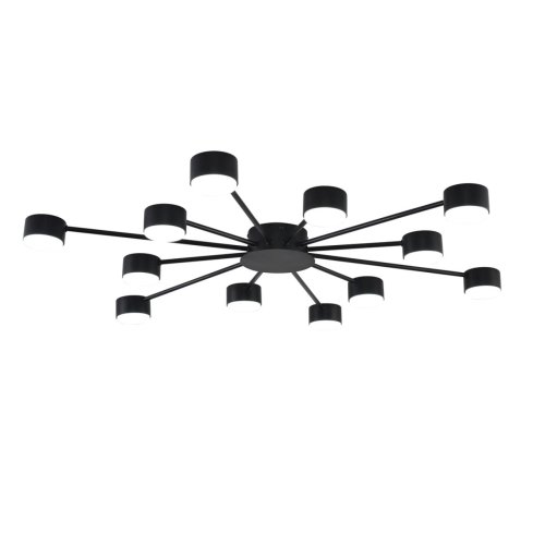 Светильник потолочный Torina 8344/12C Lumion чёрный на 12 ламп, основание чёрное в стиле минимализм фото 7