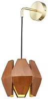 Бра 533-701-01 Velante коричневый 1 лампа, основание латунь в стиле кантри современный 