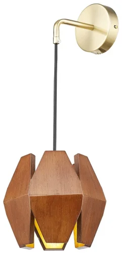 Бра 533-701-01 Velante коричневый на 1 лампа, основание латунь в стиле кантри современный 