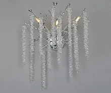 Бра Шанти 07871D,16 Kink Light прозрачный 3 лампы, основание серебряное в стиле флористика современный ветви