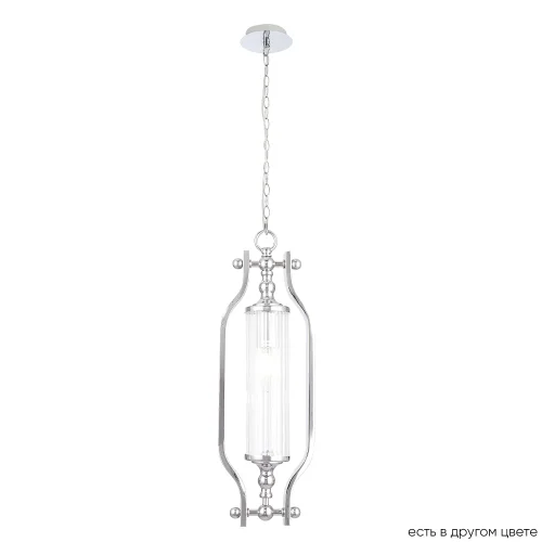 Светильник подвесной TOMAS SP1 CHROME Crystal Lux прозрачный 1 лампа, основание хром в стиле современный 