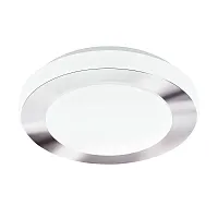 Светильник потолочный LED LED CARPI 95282 Eglo белый 1 лампа, основание хром серое белое в стиле современный минимализм тарелка