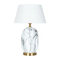 Настольная лампа Sarin A4061LT-1PB Arte Lamp белая 1 лампа, основание медь белое керамика металл в стиле классический 