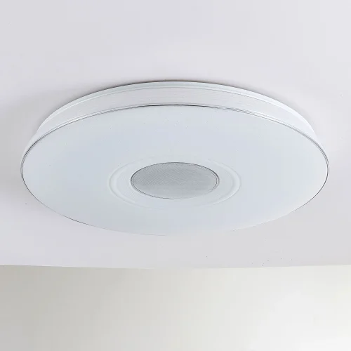 Светильник потолочный LED Старлайт с Bluetooth и пультом Light & Music CL703M100 Citilux белый 1 лампа, основание белое в стиле хай-тек модерн с пультом фото 2