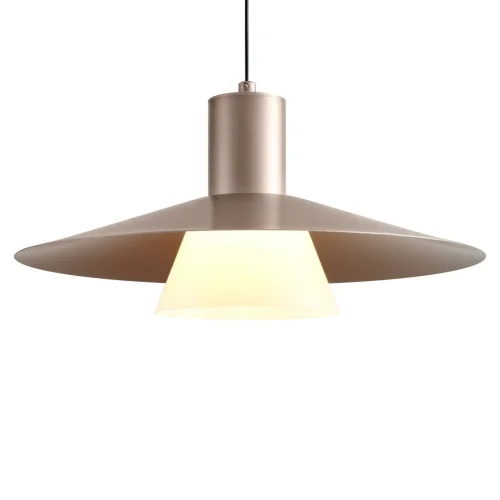 Светильник подвесной LED Fari FR5600PL-L5MG Freya матовый золото на 1 лампу, основание чёрное в стиле современный лофт фото 14