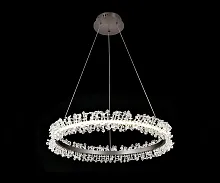 Светильник подвесной LED Лаура 08243,29A Kink Light прозрачный на 1 лампу, основание чёрное в стиле современный кольца