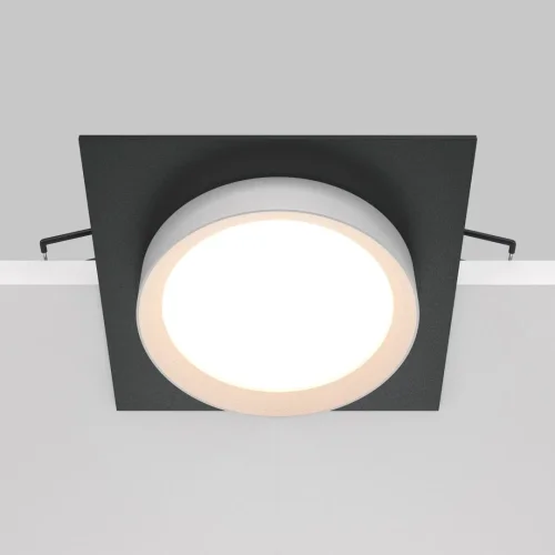 Светильник точечный Hoop DL086-GX53-SQ-BW Maytoni белый чёрный 1 лампа, основание чёрное в стиле современный  фото 5