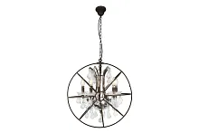 Люстра подвесная Balance Loft 214-5 iLamp коричневая прозрачная на 5 ламп, основание коричневое в стиле американский лофт модерн 