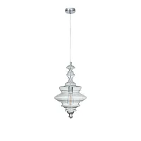 Светильник подвесной Paolo VL5223P11 Vele Luce прозрачный на 1 лампу, основание хром в стиле современный выдувное