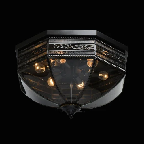 Светильник потолочный Корсо 801010806 Chiaro прозрачный 6 ламп, основание чёрное в стиле кантри  фото 2