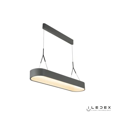 Светильник подвесной LED Bend 8330E-GR iLedex серый 1 лампа, основание серое в стиле современный хай-тек 