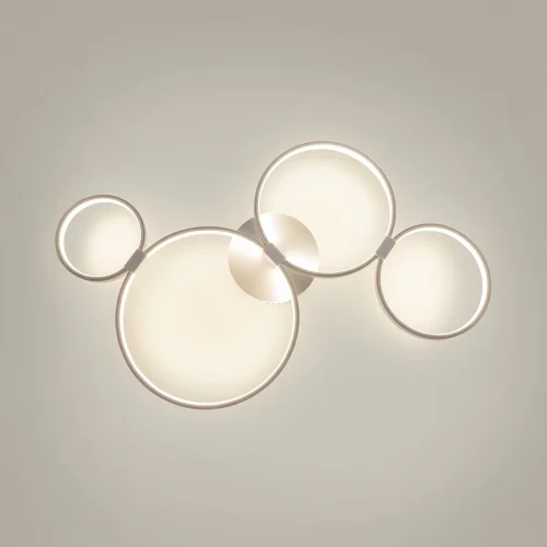 Светильник потолочный LED Olympia MOD448CL-L35WK Maytoni белый на 1 лампу, основание белое в стиле современный минимализм кольца фото 6