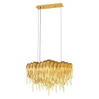 Люстра подвесная Volver 10404/720L GD LOFT IT золотая на 5 ламп, основание золотое в стиле арт-деко цепочки