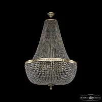 Люстра подвесная 19111/H2/90IV G C1 Bohemia Ivele Crystal прозрачная на 26 ламп, основание золотое в стиле классический sp