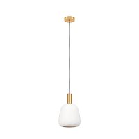 Светильник подвесной Manzanares 900305 Eglo белый 1 лампа, основание золотое в стиле современный 