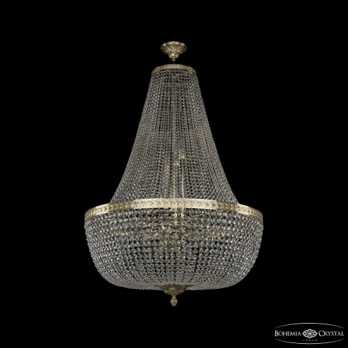 Люстра подвесная 19111/H2/90IV G C1 Bohemia Ivele Crystal прозрачная на 26 ламп, основание золотое в стиле классический sp