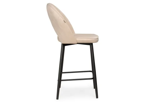 Полубарный стул Клэйн MR -26 / черный 532411 Woodville, бежевый/велюр, ножки/металл/чёрный, размеры - ****500*550 фото 3