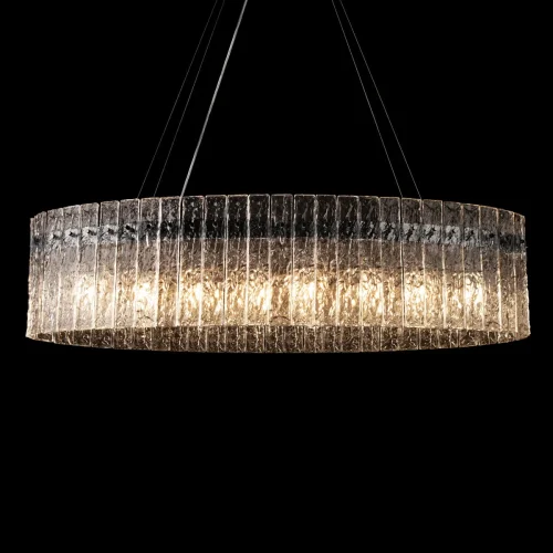 Люстра подвесная хрустальная Nevada 10297/1000 Pearl black LOFT IT прозрачная на 8 ламп, основание чёрное в стиле современный фото 4