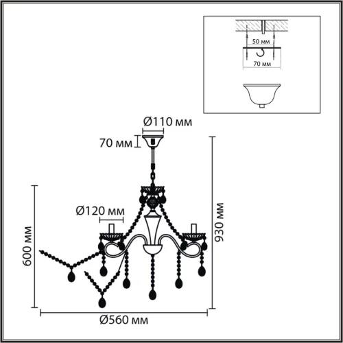 Люстра подвесная хрустальная Luina 8346/5 Lumion без плафона на 5 ламп, основание бронзовое в стиле классический фото 2 Люстра подвесная хрустальная Luina 8346/5 Lumion без плафона на 5 ламп, основание бронзовое в стиле классический фото 2