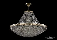 Люстра потолочная хрустальная 19321/H1/80IV G Bohemia Ivele Crystal прозрачная на 22 лампы, основание золотое в стиле классический sp