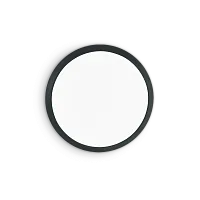 Светильник потолочный LED GEMMA PL D40 NERO Ideal Lux белый 1 лампа, основание чёрное в стиле современный 